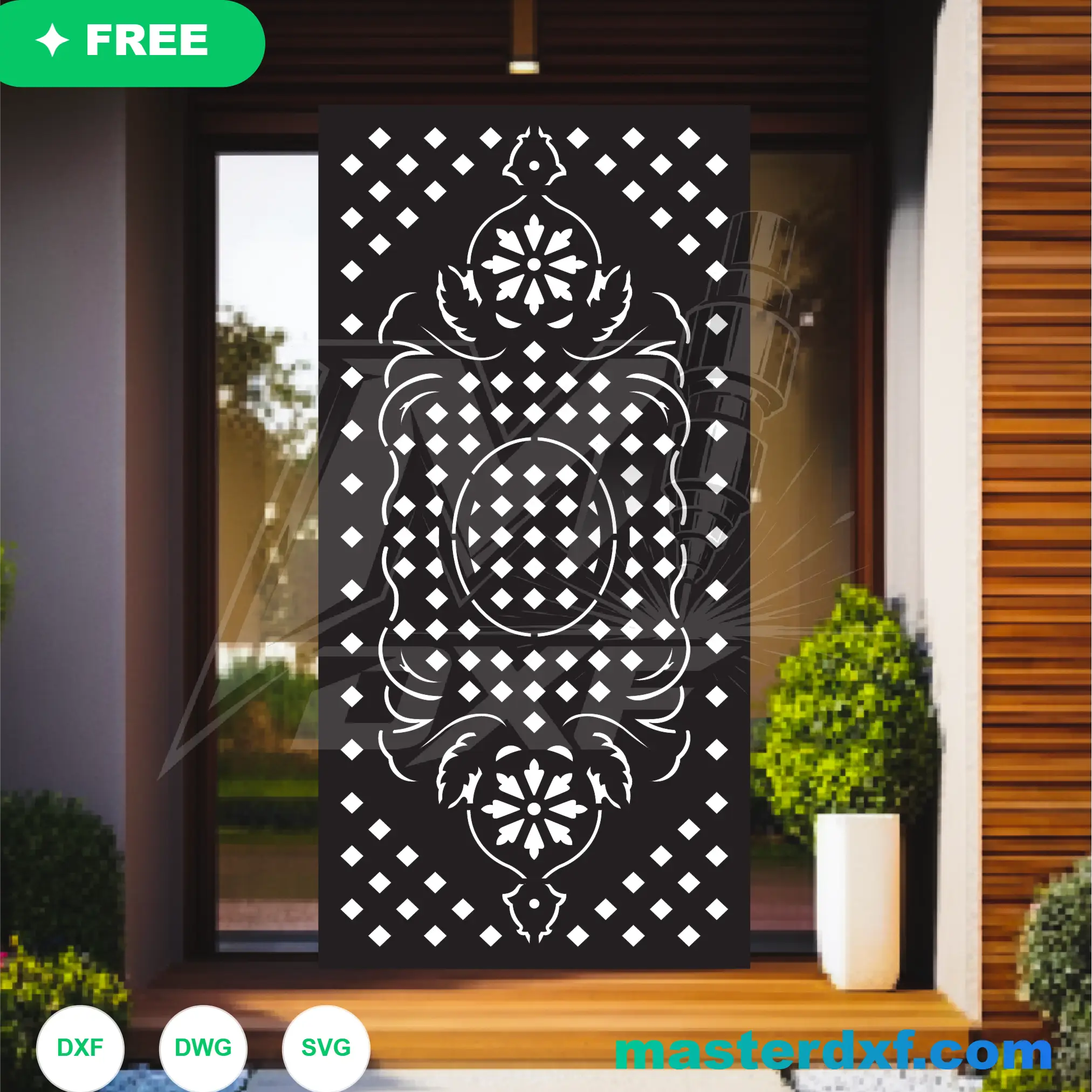 High-Detail Classic Door Panel CNC File DXF File